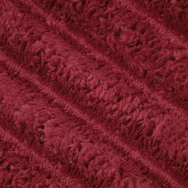 6er-Pack Bordeauxrote Fleece-Decken 270x240 cm