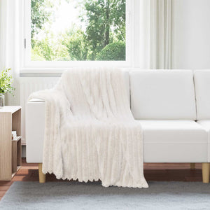 6er-Pack Wohndecken Creme Fleece 150x130cm