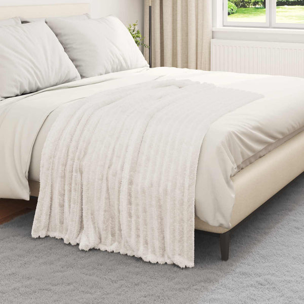 6er-Pack Wohndecken Creme Fleece 150x130cm