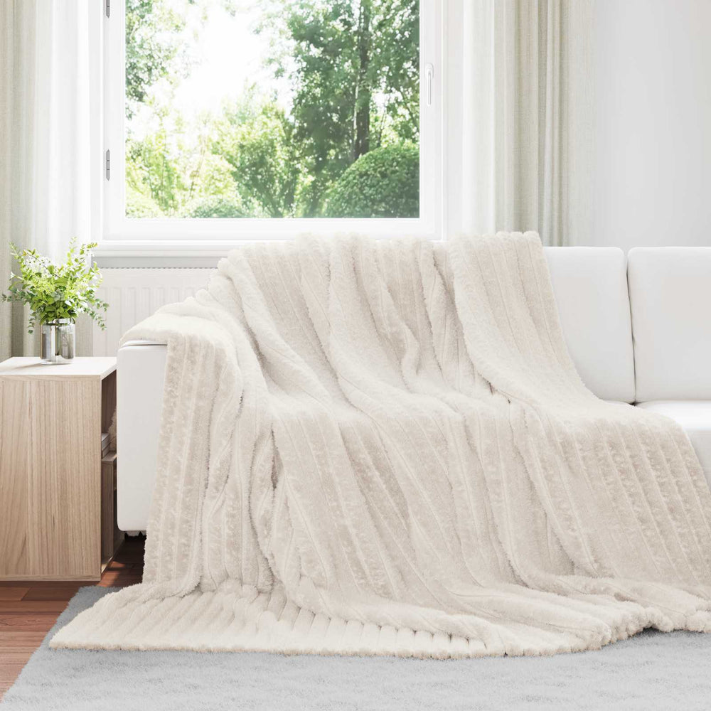 vidaXL Plaids 6 pcs Crème 270 x 240 cm Polaire