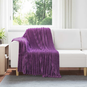 Fleece Decken Lila 6er-Set 150x130 cm