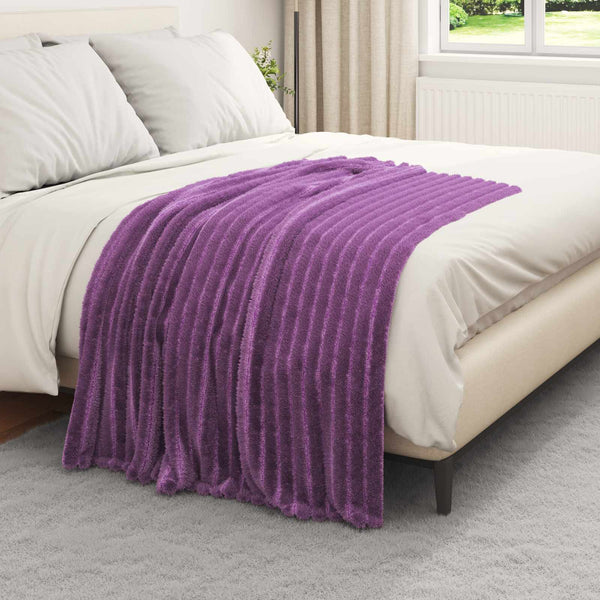 Fleece Decken Lila 6er-Set 150x130 cm