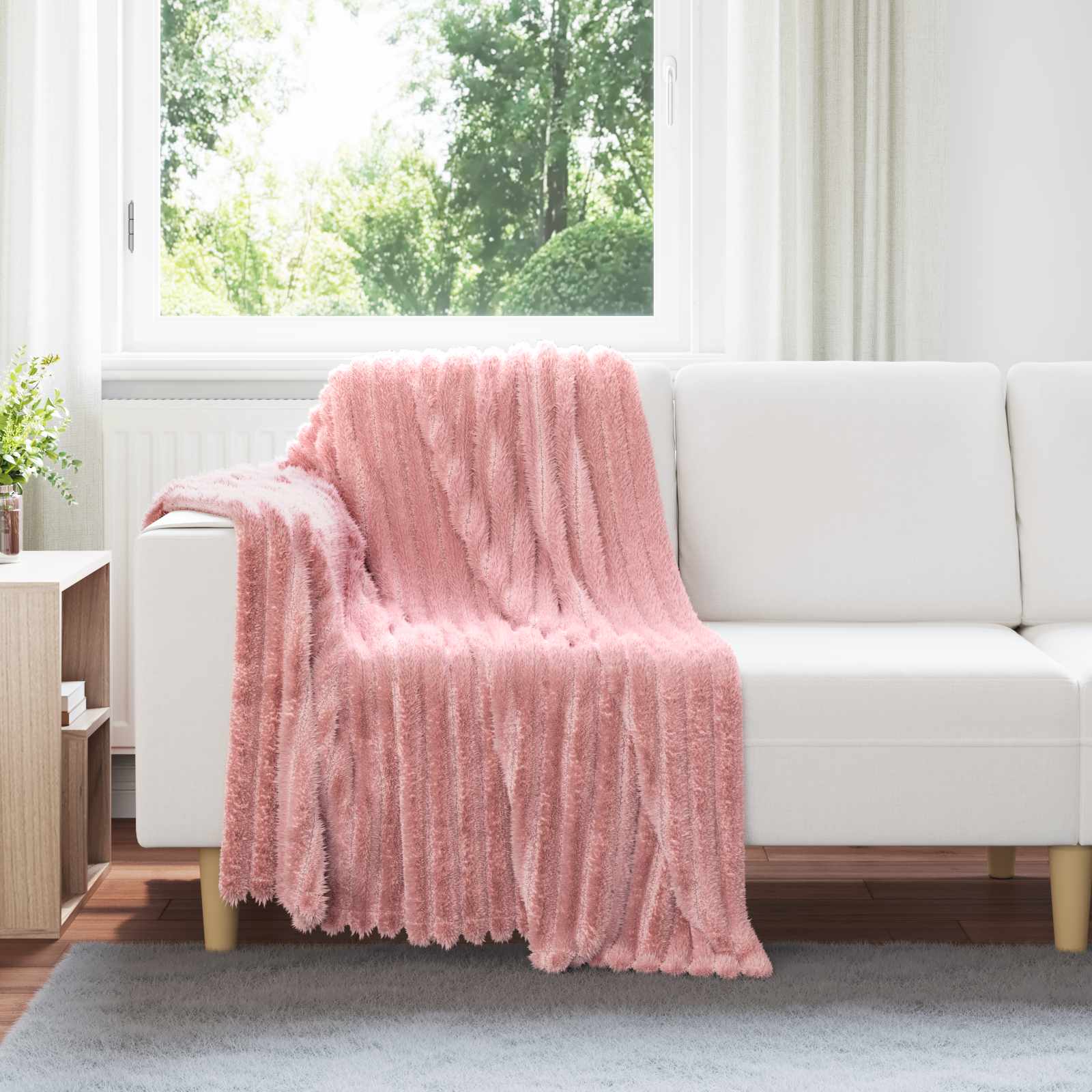 Fleece Decken Rosa 150x130cm, 6er Set