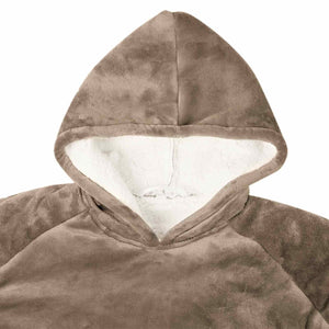 Kamel Decken-Hoodie Fleece Flanell M
