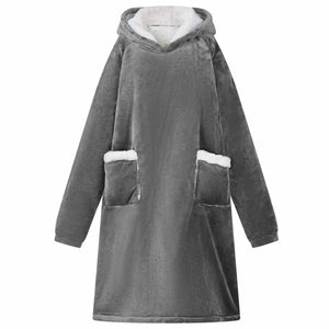 Decken-Hoodie Dunkelgrau L