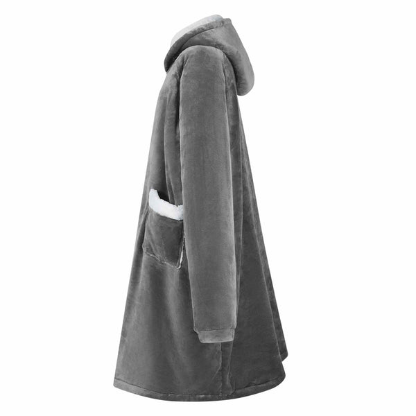 Decken-Hoodie Dunkelgrau L