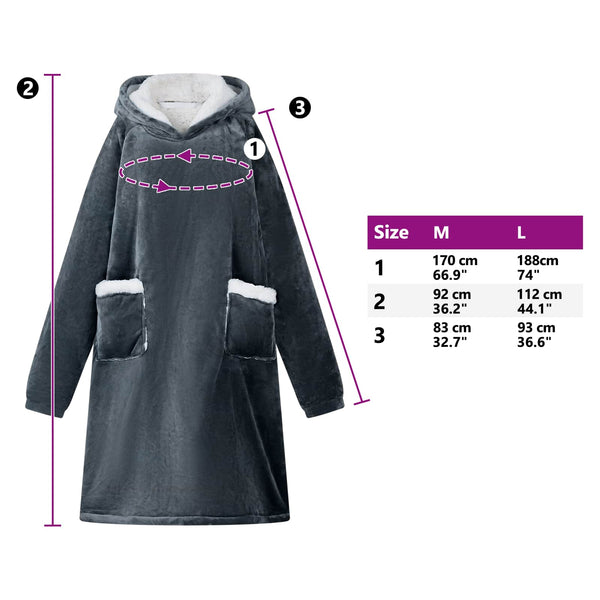 Marineblauer Decken-Hoodie M