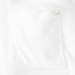 Decken-Hoodie Weiß Fleece Flanell L