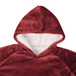 Bordeauxroter Decken-Hoodie M