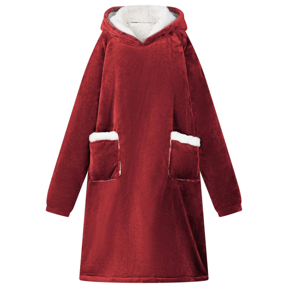 Bordeauxroter Decken-Hoodie M