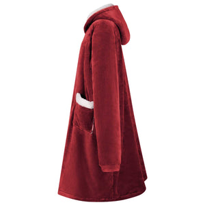 Bordeauxroter Decken-Hoodie M