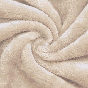 Bademantel Hoodie Beige L Flanell