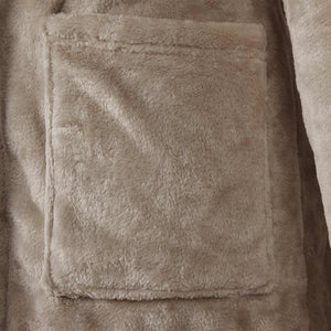 Kamel Flanell Bademantel Hoodie XXL