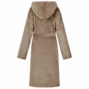 Kamel Flanell Bademantel Hoodie XXL