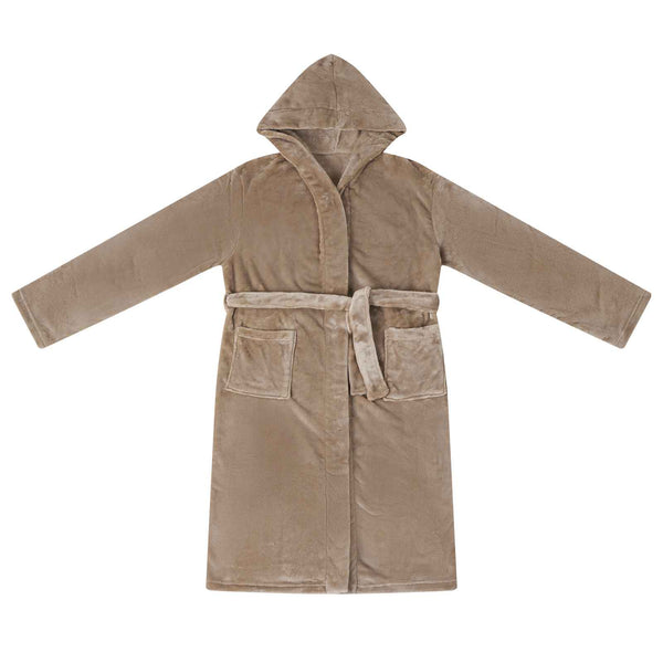 Kamel Flanell Bademantel Hoodie XXL