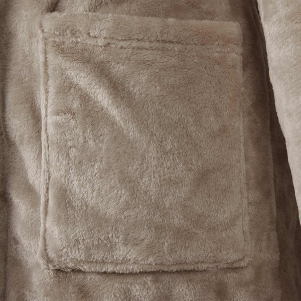 Kamel Flanell Bademantel Hoodie XXXL