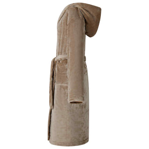 Kamel Flanell Bademantel Hoodie XXXL