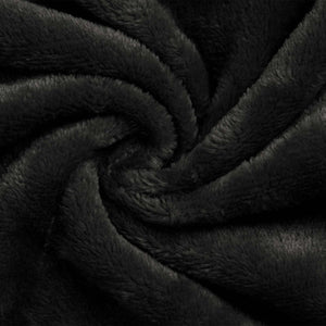Bademantel Hoodie Schwarz XXL Flanell