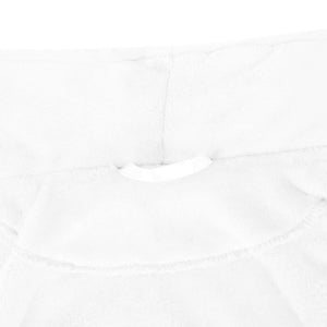 Weißer Flanell Bademantel ohne Kapuze XXL