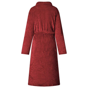 vidaXL Peignoir sans capuche Bordeaux XXXL flanelle