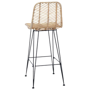 Barstühle 2er Set Natur Rattan