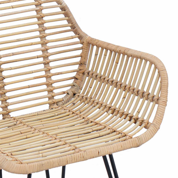 Esszimmerstühle 2er Set Rattan Natur