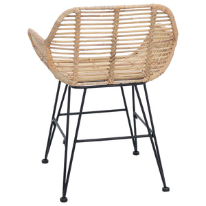 Esszimmerstühle 2er Set Rattan Natur