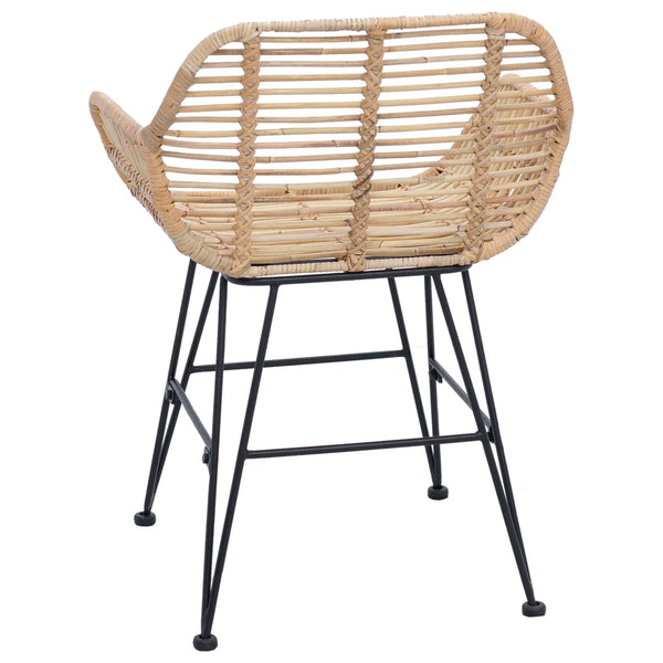 Esszimmerstühle 2er Set Rattan Natur