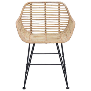 Esszimmerstühle 2er Set Rattan Natur