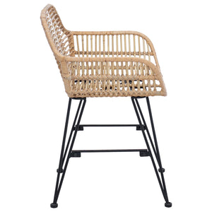 Esszimmerstühle 2er Set Rattan Natur
