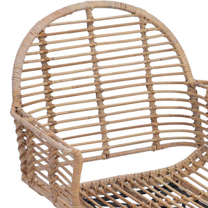 Esszimmerstühle 2er Set Rattan Natur
