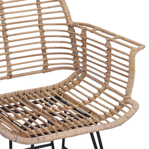 Esszimmerstühle 2er Set Rattan Natur