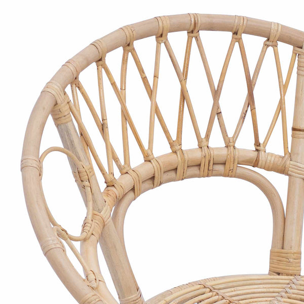 Esszimmerstühle 2er Set Rattan Natur