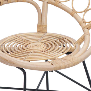 Esszimmerstühle 2er Set Rattan Natur