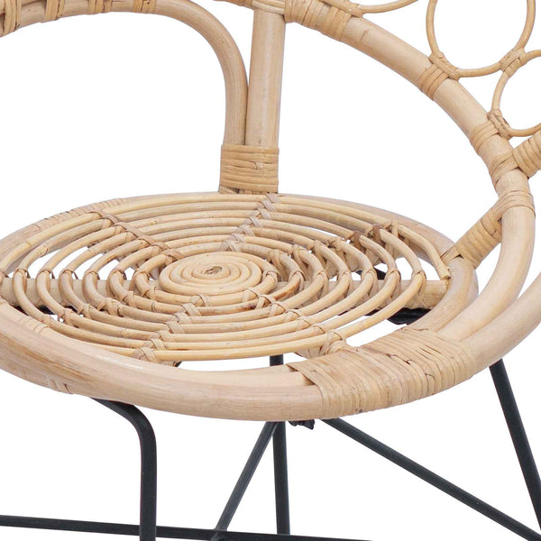 Esszimmerstühle 2er Set Rattan Natur