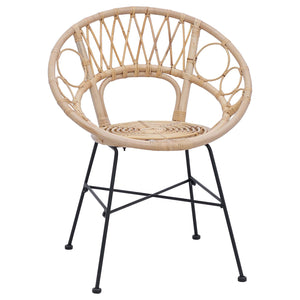 Esszimmerstühle 2er Set Rattan Natur
