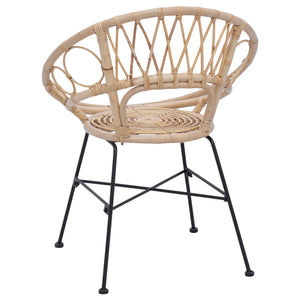 Esszimmerstühle 2er Set Rattan Natur