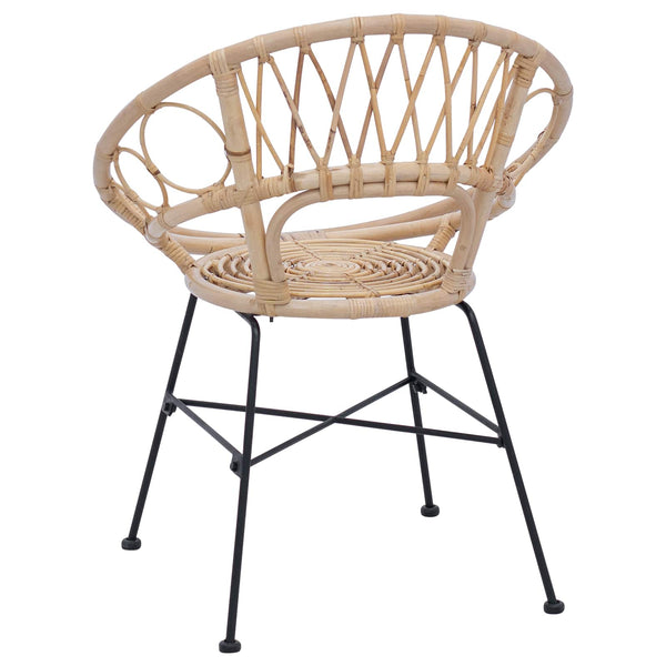 Esszimmerstühle 2er Set Rattan Natur