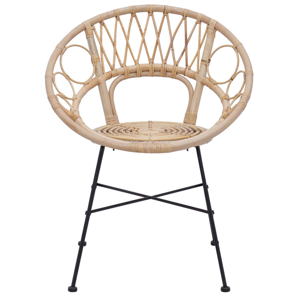 Esszimmerstühle 2er Set Rattan Natur