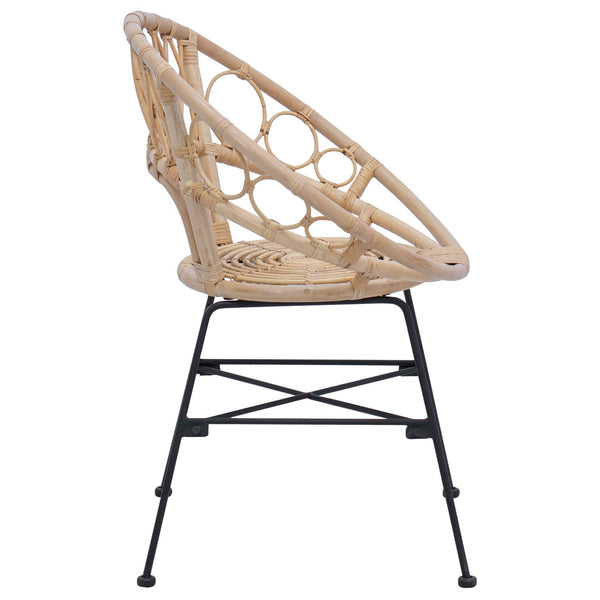 Esszimmerstühle 2er Set Rattan Natur