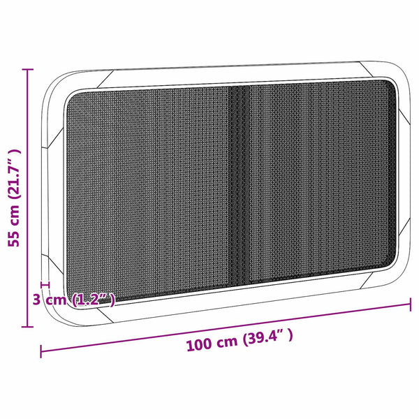 Rattan Kopfteil Natur 100x55 cm