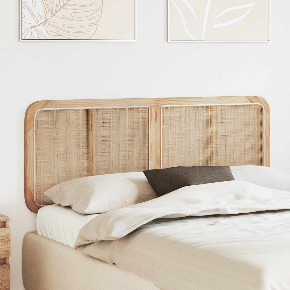 vidaXL Headboard with Headboard Natural 140 x 55 x 3 cm Rattan