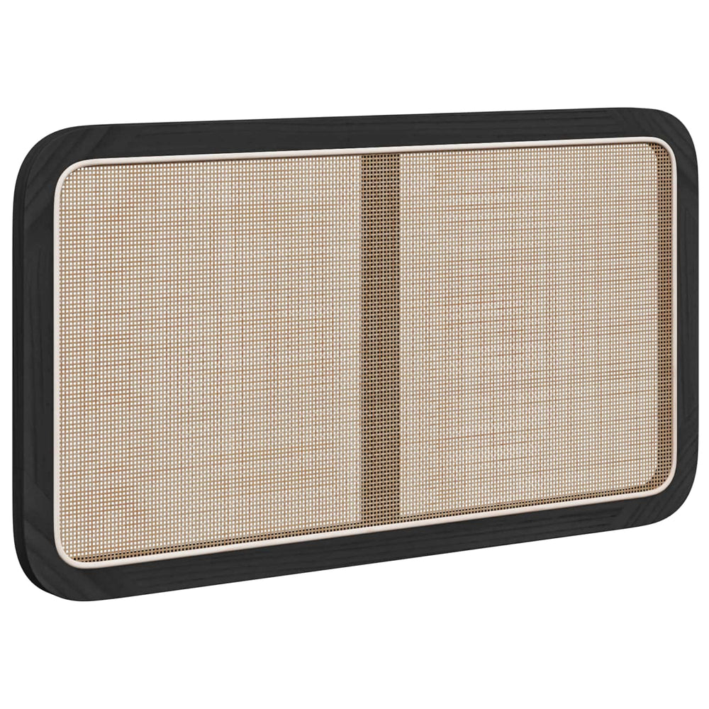 vidaXL Headboard with Headboard Black 100 x 55 x 3 cm Rattan