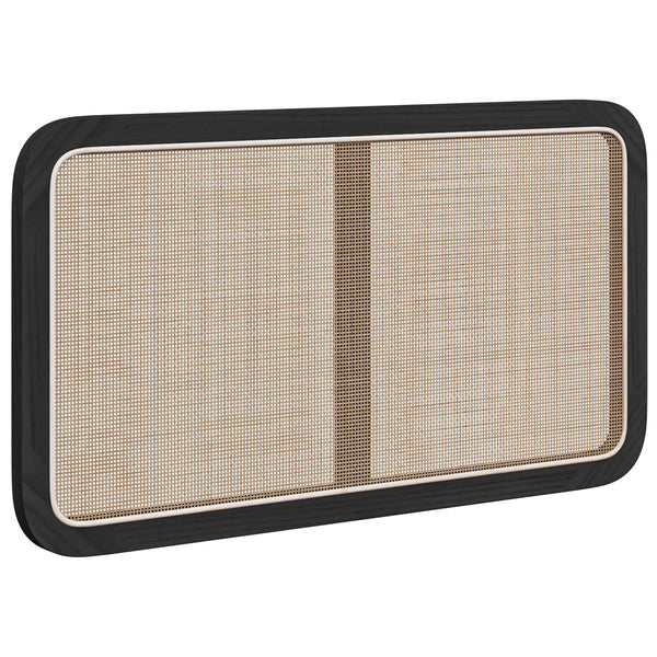 Schwarzes Rattan Kopfteil 100x55 cm