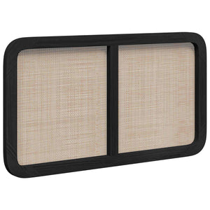 Schwarzes Rattan Kopfteil 100x55 cm