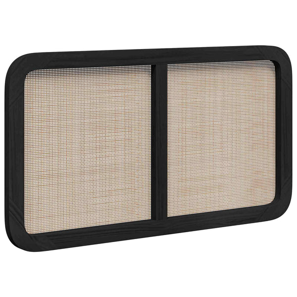 Schwarzes Rattan Kopfteil 100x55 cm