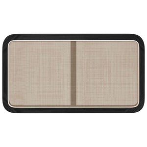 Schwarzes Rattan Kopfteil 100x55 cm