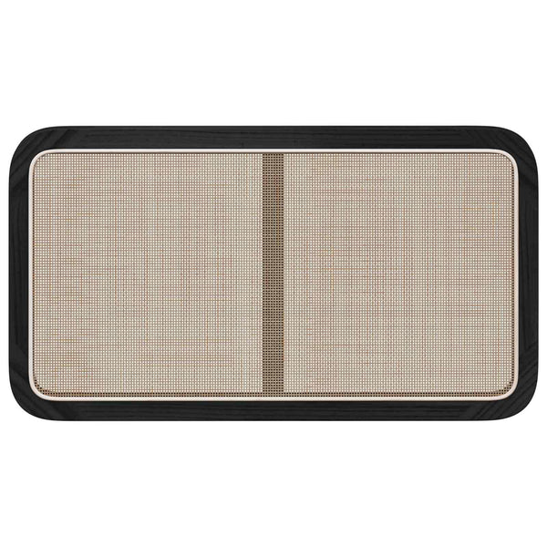 Schwarzes Rattan Kopfteil 100x55 cm