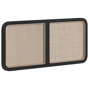 Schwarzes Rattan Kopfteil 120 cm