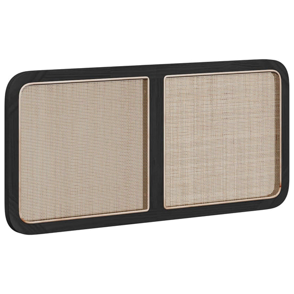 Schwarzes Rattan Kopfteil 120 cm